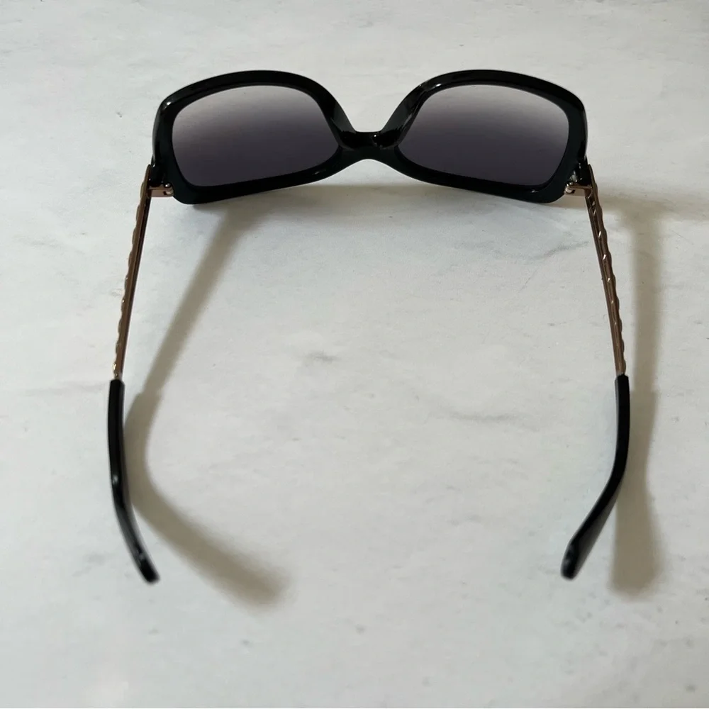 Balmain Black & Gold Sunglasses w/ Gray Gradient Lens